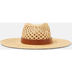 Valentino Brun Tøj Valentino VGold raffia-effect Panama hat brown