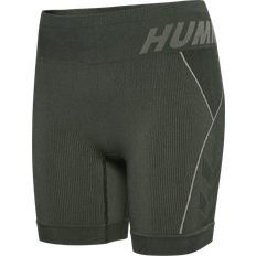 Hummel Elastan/Lycra/Spandex - Grøn Tøj Hummel Seamless shorts HmlTE Dame