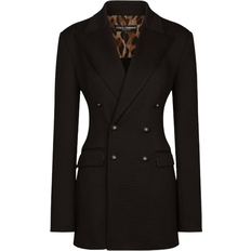 Dolce & Gabbana Giacca Double Breasted Milano Rib Jacket - Black