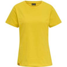 Hummel Gul Tøj Hummel Red Basic Short Sleeve T-shirt Yellow Woman