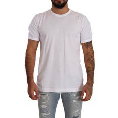 Dolce & Gabbana Herre T-shirts Dolce & Gabbana White Crewneck Short Sleeve Cotton T-shirt IT44