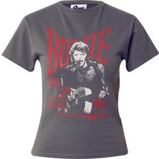Topshop Kort T-shirt med licenseret David Bowie-grafik koksgrå