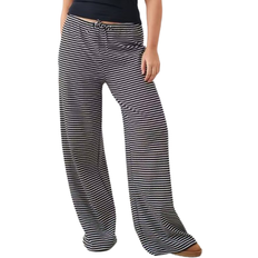 Bukser Gina Tricot Striped Soft Trousers - Black/White
