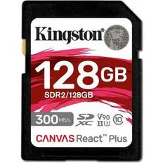 128 GB Hukommelseskort Kingston Canvas React Plus SDXC Class 10 UHS-II U3 ​​V90 300/260MB/s 128GB