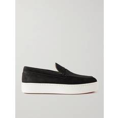 Christian Louboutin Paqueboat Suede Penny Loafers Men Black