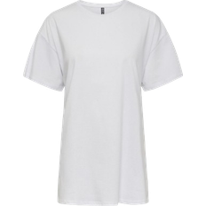 Dame - Fleecetrøjer & Piletrøjer - Oversized Overdele Pieces Pcrina T-shirt - Bright White