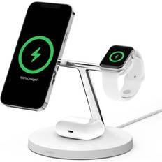 Trådløse opladere Batterier & Opladere Belkin BoostCharge Pro 3-in-1 Wireless Charger with Official MagSafe Charging 15W WIZ017ttWH
