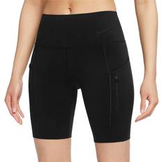 Nike Dame - Sort Shorts Nike Go Women's Firm-Support Mid-Rise Biker Shorts - Black
