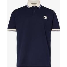 Gucci Overdele Gucci Mens Bracknell/mix Brand-patch Contrast-trim Stretch-cotton Polo Shirt