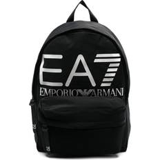 EA7 Unisex Black White Logo Backpack