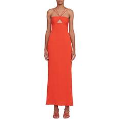 Lange kjoler - Nylon - Orange Staud Gianna halter maxi dress orange