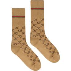 Gucci Undertøj Gucci GG Web Socks - Camel/Brown