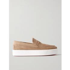 Christian Louboutin Paqueboat Suede Penny Loafers Men Neutrals