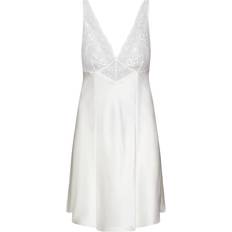 Calvin Klein Silke Tøj Calvin Klein Silk and Lace Night Dress White
