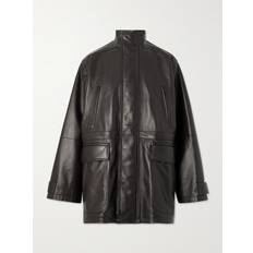 Balenciaga Oversized Leather Jacket Mens Brown