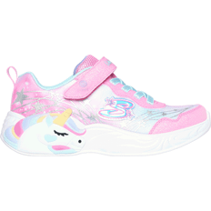 Hurtigsnøringssystemer/Lynlåse/Snøresko/Velcro Sneakers Skechers Girl's S-Lights: Unicorn Dreams Wishful Magic - Pink/Turquoise