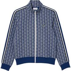 4 - Herre Sweatere Lacoste Paris Jacquard Monogram Zipped Sweatshirt - Navy Blue/White
