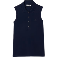 32 - Blå - Elastan/Lycra/Spandex Polotrøjer Lacoste Slim Fit Sleeveless Polo Shirt -