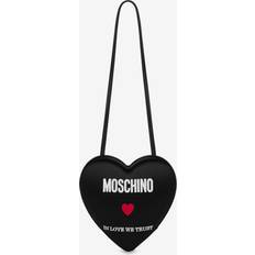 Moschino Womens Fantasy Print Black Heartbeat Satin Cross-body bag 19x19x4.5cm
