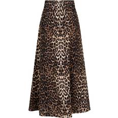 14 - Brun Tøj Neo Noir Yara Long Skirt - Leopard