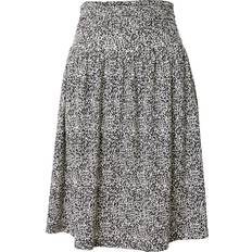 Rosemunde V-udskæring Nederdele Rosemunde Viscose Skirt Kvinde Midi Nederdele hos Magasin Black Surface Print