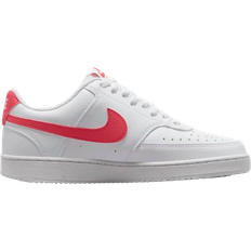 Nike 5 - Dame - Imiteret læder Sneakers Nike Court Vision Low W - White/Volt/Black/Sea Coral