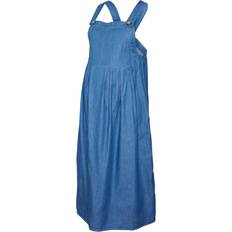 Mamalicious Lang Tøj Mamalicious Patty spencer kjole blue denim