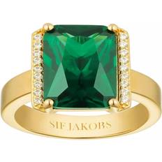 Sif Jakobs Grøn Smykker Sif Jakobs Roccanova Ring - Gold/Green/Transparent