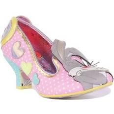 Irregular Choice Dame Sko Irregular Choice Bunny Love Women Mid Heel Shoes In Pink