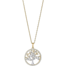 Siersbøl Tree of Life - Gold/White Gold/Transparent