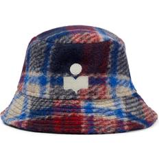 Blå - Uld Hatte Isabel Marant Haley Checked Wool-blend Bucket Hat