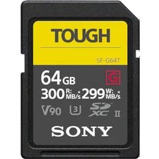 64 GB - SDXC - USB Type-C Hukommelseskort & USB Stik Sony Tough SDXC Class 10 UHS-II U3 V90 300/299MB/s 64GB
