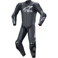 Skind Motorcykelstativer Alpinestars Missile V2 Ward perforated One Piece Motorcycle Leather Suit, black-grey