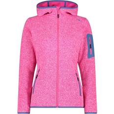 50 - Pink - XXL Overtøj CMP Women's Jacket Fix Hood Jacquard Knitted 3H19826 Fleecejakke pink