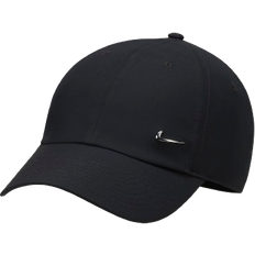 Nike Dame - S Kasketter Nike Dri-FIT Club Unstructured Metal Swoosh Cap - Black/Metallic Silver