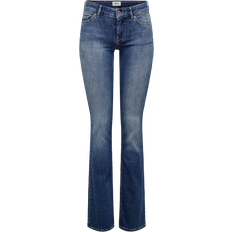 XS Jeans Only Blush Flared Fit Low Waist Jeans - Blue/Medium Blue Denim