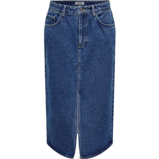 Only XL Tøj Only Bianca Midi Skirt - Blue/Medium Blue Denim
