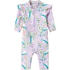 UV-tøj Børnetøj Name It Zila 3/4 UV Swimsuit - Orchid Petal (13226591)