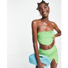 Topshop Dame T-shirts & Toppe Topshop corset bandeau in green
