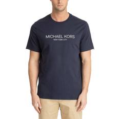 Michael Kors L Overdele Michael Kors MK Graphic Logo Cotton T-Shirt Midnight