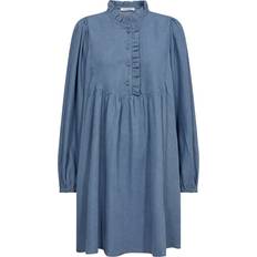Blå - Korte kjoler - Rund hals Co'Couture Tituscc Denim Dress - Denim Blue