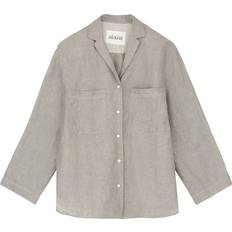 Hør Skjorter Aiayu Jiro Shirt Linen, Grey