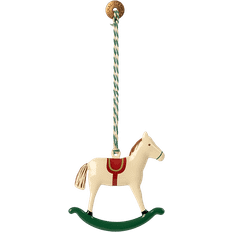 Metal Julepynt Maileg Rocking Horse 2023 Multicolour Juletræspynt 6cm