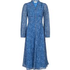 Dame - Lange ærmer Kjoler Neo Noir Nimes Graphic Mood Dress - Blue