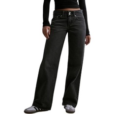 Levi's Dame - XL Bukser & Shorts Levi's Superlow Jeans - Mic Dropped/Black