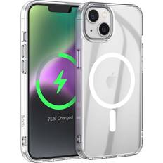Hoco Metaller Mobiltilbehør Hoco Bagcover til mobiltelefon iPhone 15 Plus Airbag, MagSafe, gennemsigtig