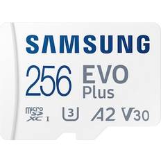 256 GB - Class 10 - V30 - microSDXC Hukommelseskort Samsung EVO Plus microSD/SD 160MB/s 256GB