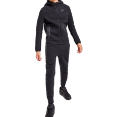 Nike Polyester Overdele Nike Junior Tech Fleece Full Zip Hoodie - Black