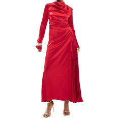 ASOS Dame - Firkantet Tøj ASOS Pleats Maxi Dress - Red