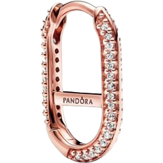 Pandora ME Pave Link Earring - Rose Gold/Transparent